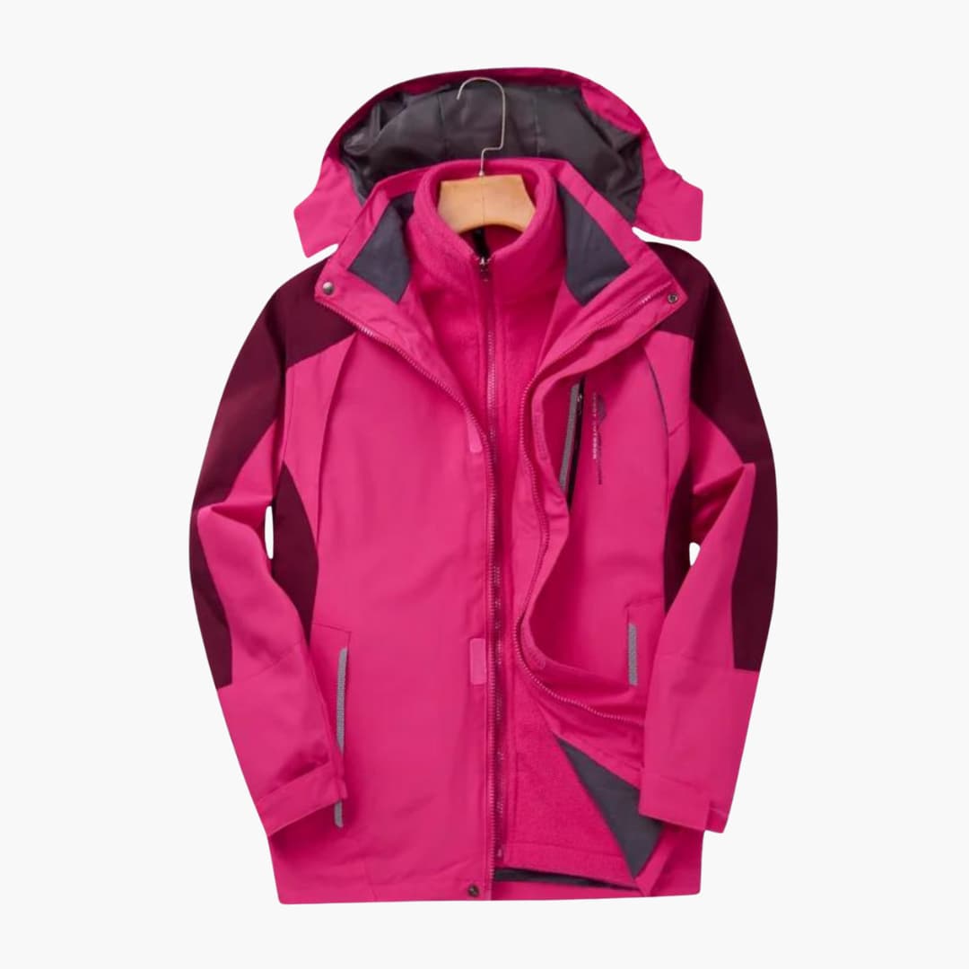 Outdoorjacke für Herren mit Kapuze und Frontreißverschluss