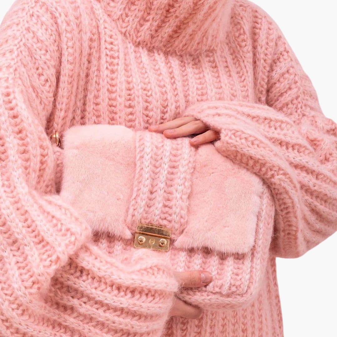 Damen pullover mit Rollkragen und langen Ärmeln