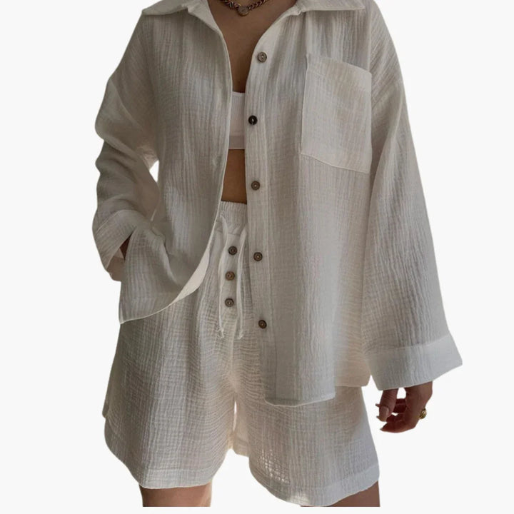 Zweiteiliges Lounge Set mit Shorts für Damen