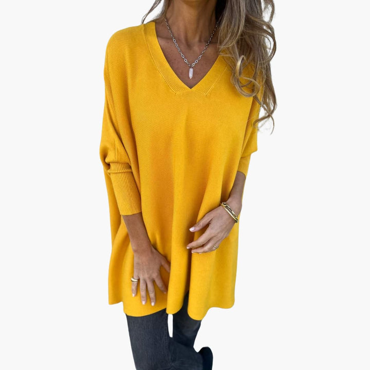 Marie | Bequemer Strickpullover mit V-Ausschnitt