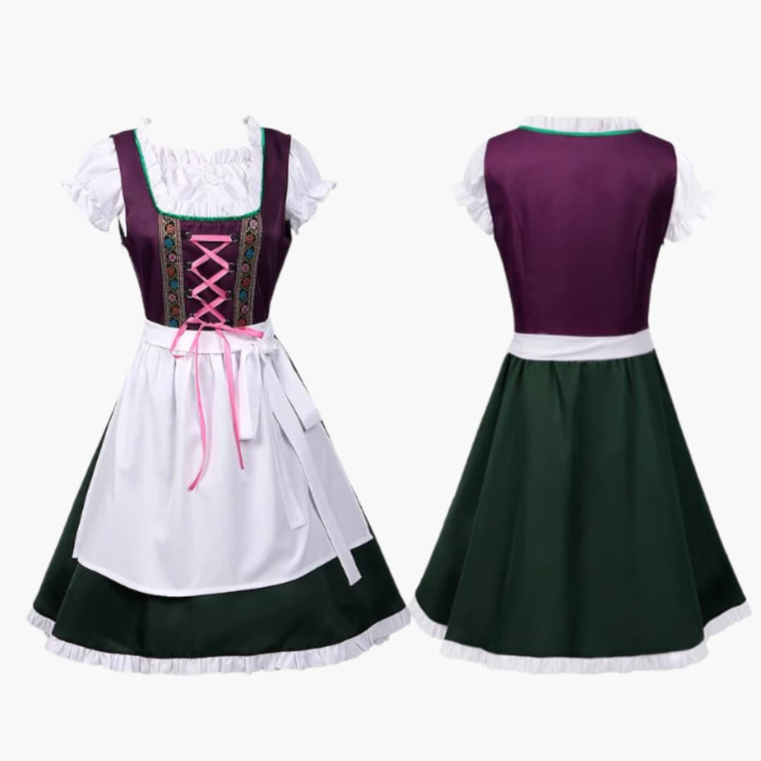 Damenkleid mit Schnürmieder und kurzen Ärmeln | Oktoberfest 2025