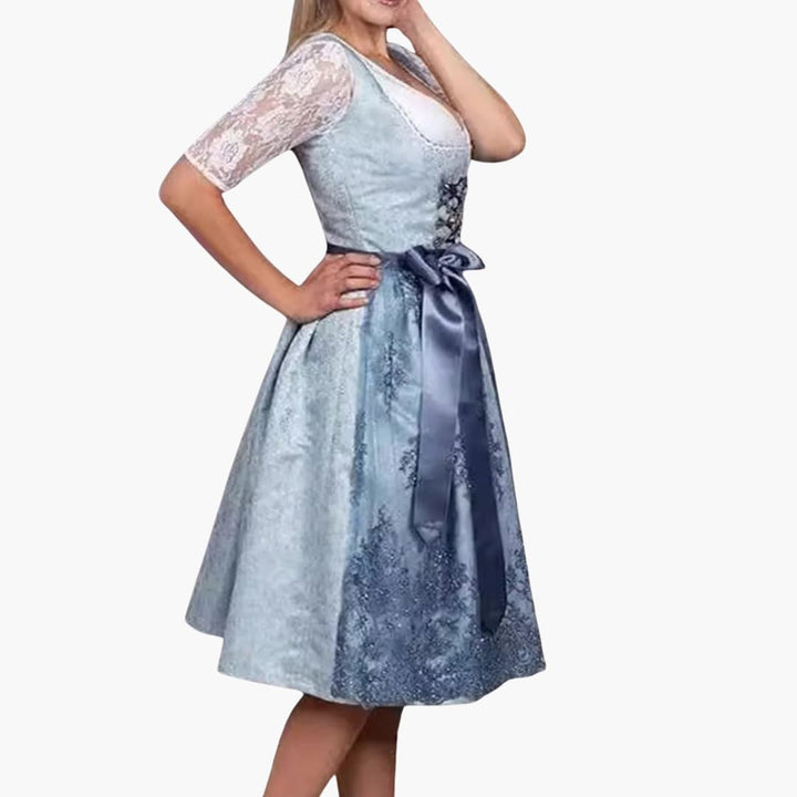 Damen Dirndl Kleid mit Mieder und Rock | Oktoberfest 2025
