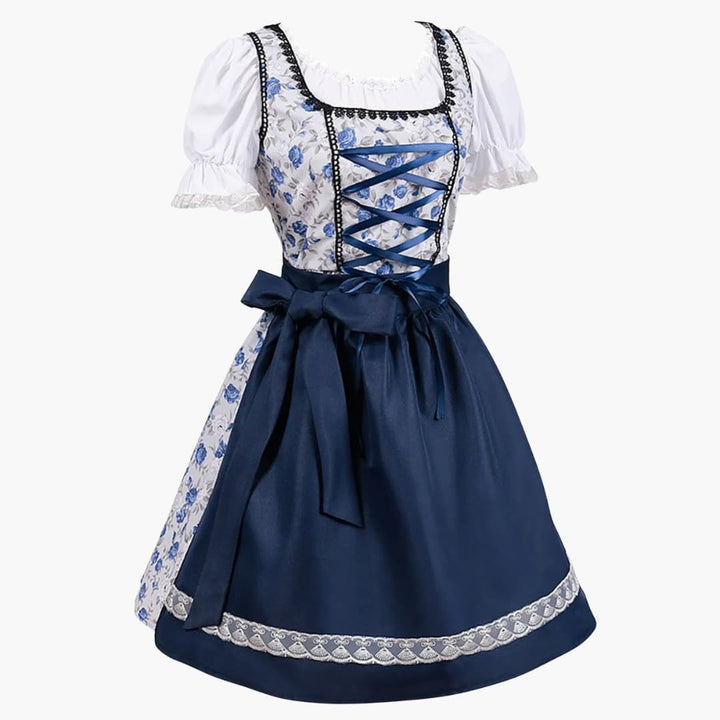Dirndl Damen Kleid mit Spitzenärmeln und Schürze | Oktoberfest 2025