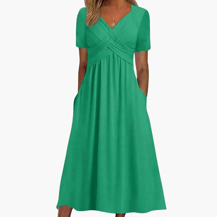 Figurfreundliches Midi Kleid für Damen