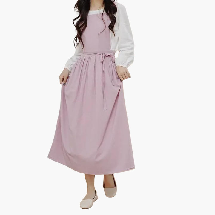 Damen Dirndl Kleid kurz mit Schürze und Knopfleiste | Oktoberfest 2025