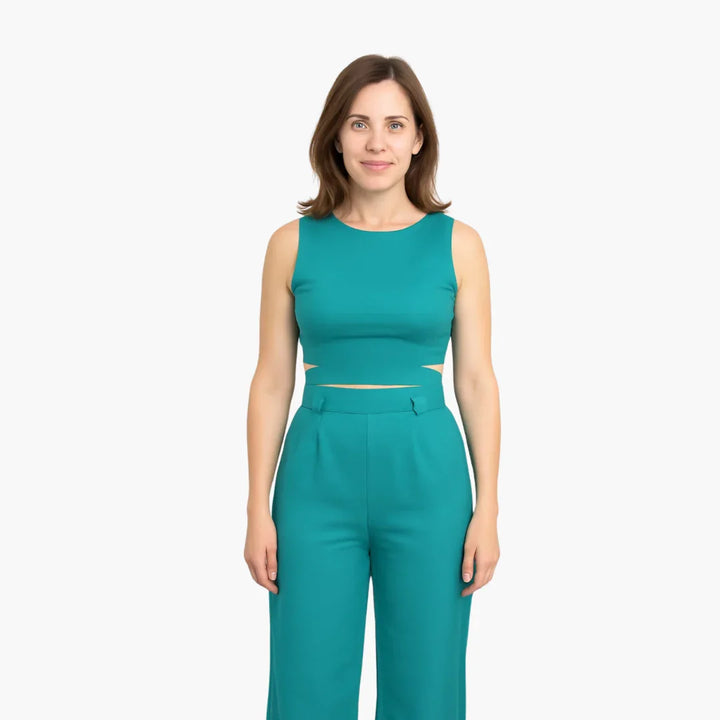 Crop Top Hosen Set für Damen