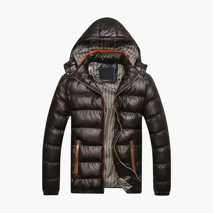 Herren-Daunenjacke mit Glanzeffekt
