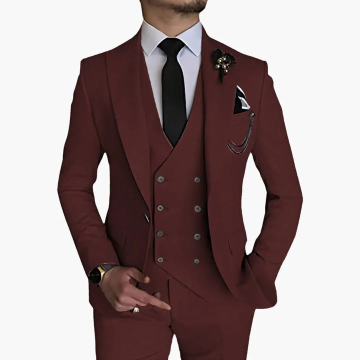 Slim Fit Dreiteiliger Anzug für Herren