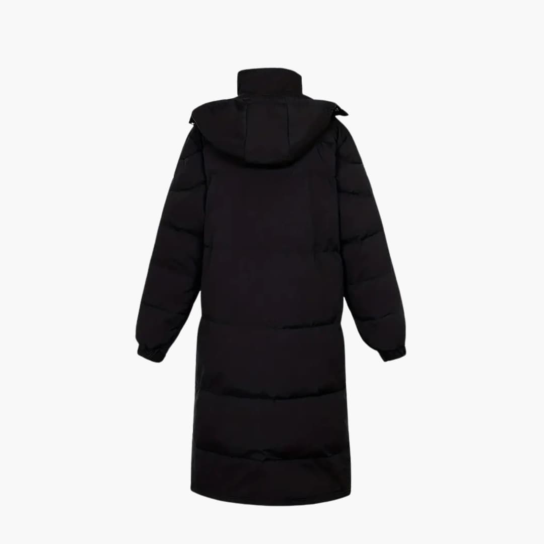 Lange Herren-Steppjacke mit Kapuze
