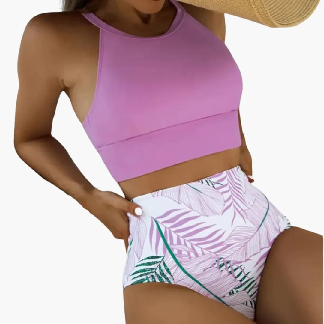 Zweiteiliger Bikini mit Blumenmuster für Damen