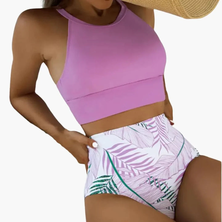 Zweiteiliger Bikini mit Blumenmuster für Damen