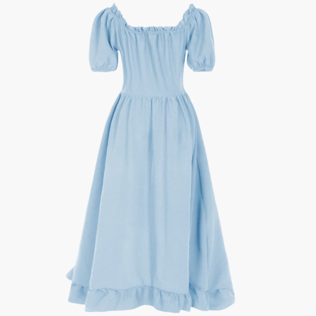 Damen Dirndl Kleid mit Puffärmeln und Rüschen | Oktoberfest 2025