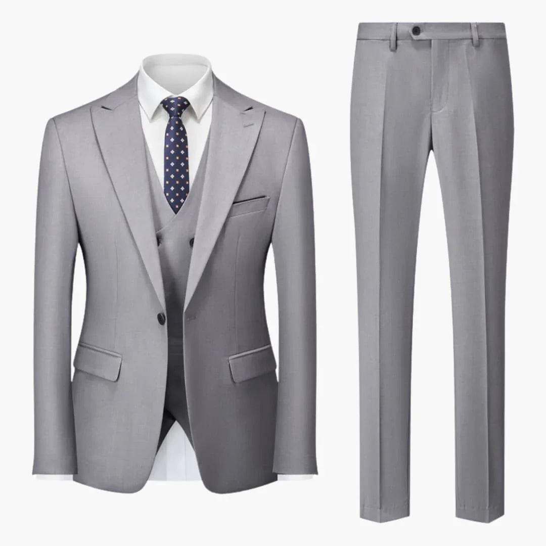 Dreiteiliger Slim-Fit Herrenanzug