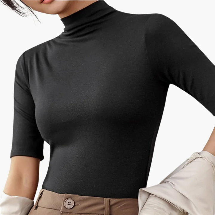 Nahtloser Rollkragenpullover mit Slim Fit für Damen