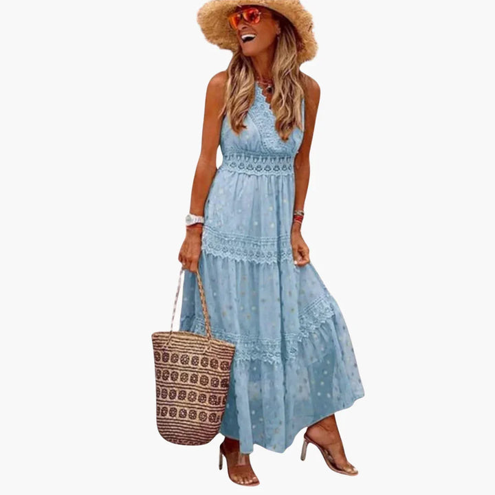 Spitzen Maxi Kleid für Damen
