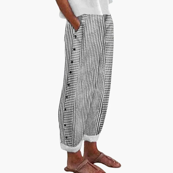 Gestreifte Hose mit Taschen für Damen