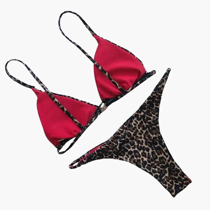 Leopardenmuster Bikini Set für Damen