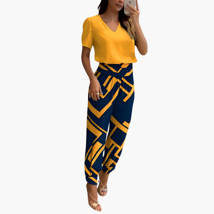 Henriette | Trendiges Set mit Bluse und Hose