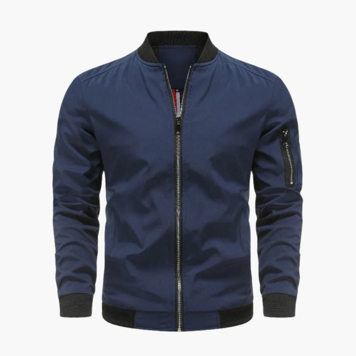Herren Bomberjacke mit Reißverschluss und klassischem Schnitt