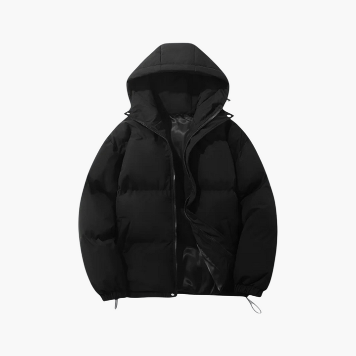 Unisex Winterjacke mit Kapuze und Reißverschluss