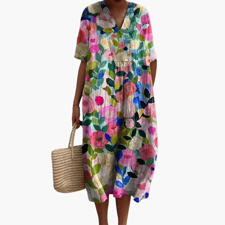 Blumenprint Kleid für Damen