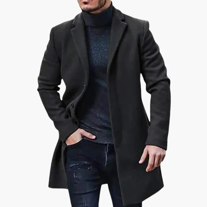 Einreihiger Wintermantel für Herren