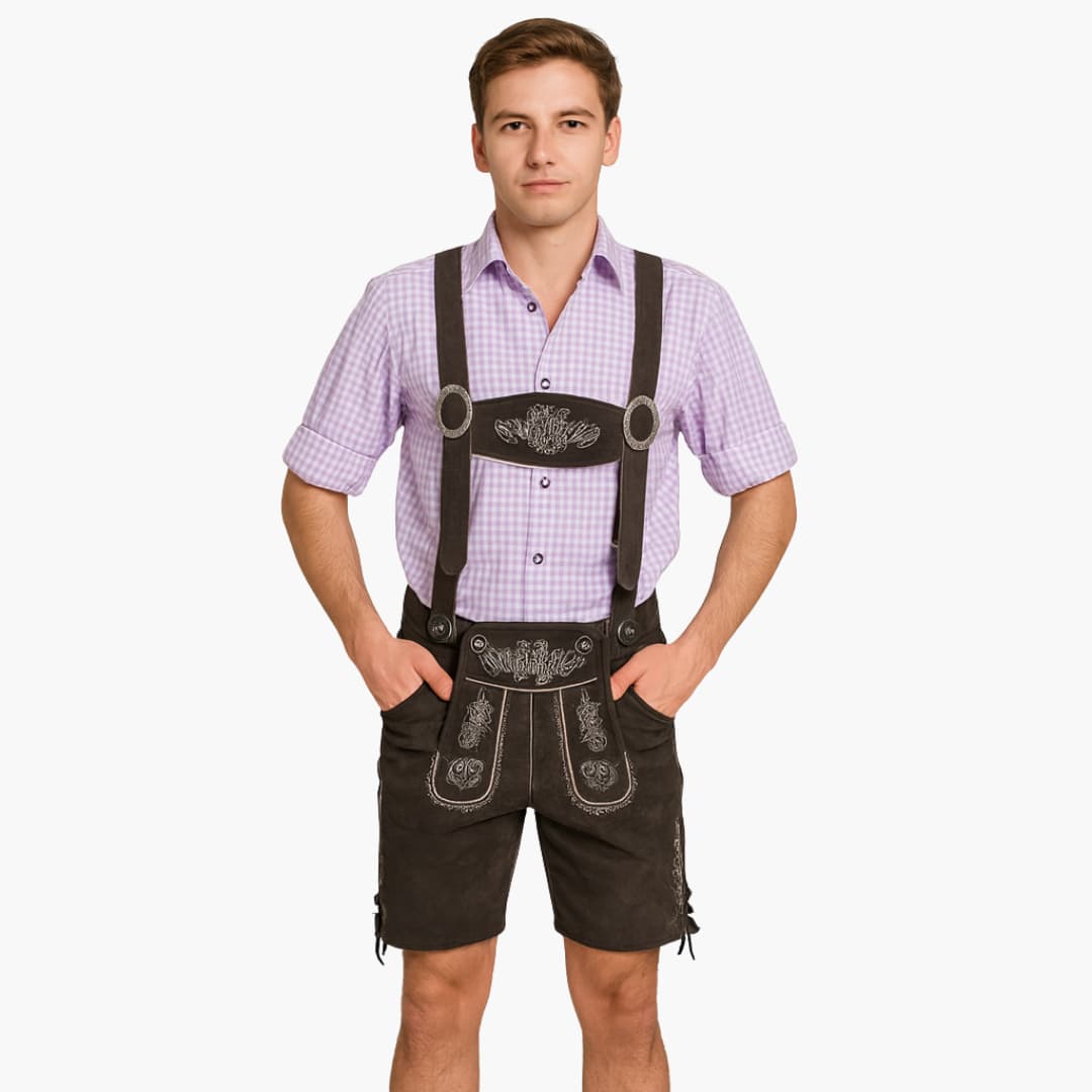 Herren Trachtenset mit kurzer Hose und Hemd | Oktoberfest 2025