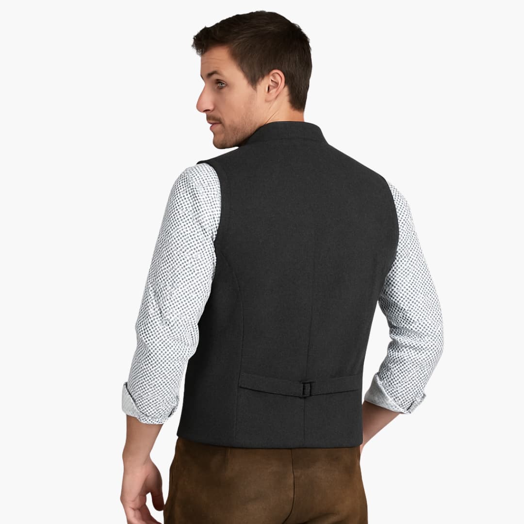 Herrenweste mit Knopfleiste und verstellbarem Rücken | Oktoberfest 2025