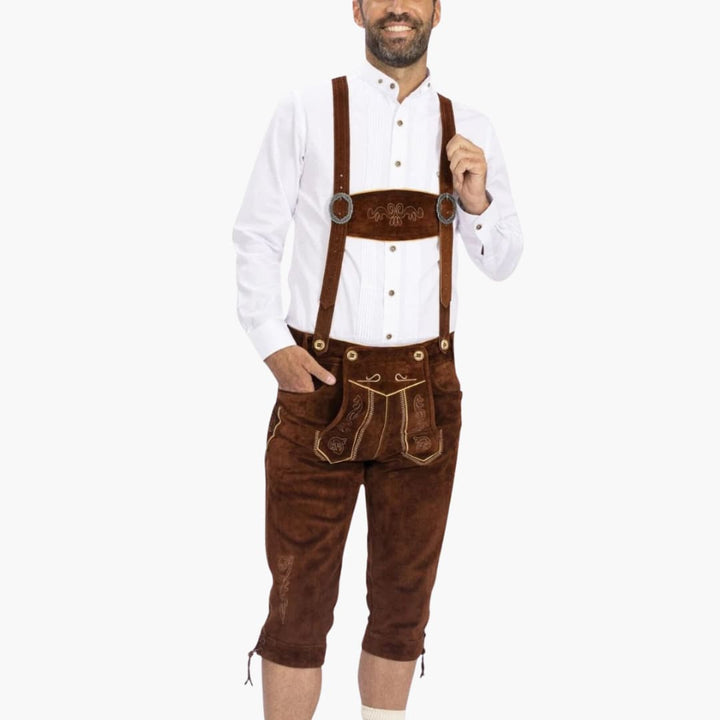 Herren Trachtenhose Outfit mit Stickerei und Trägern | Oktoberfest 2025