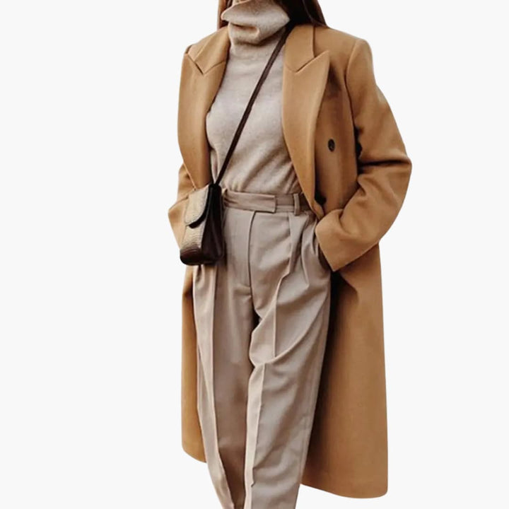Damen Langer Trenchcoat Klassisch