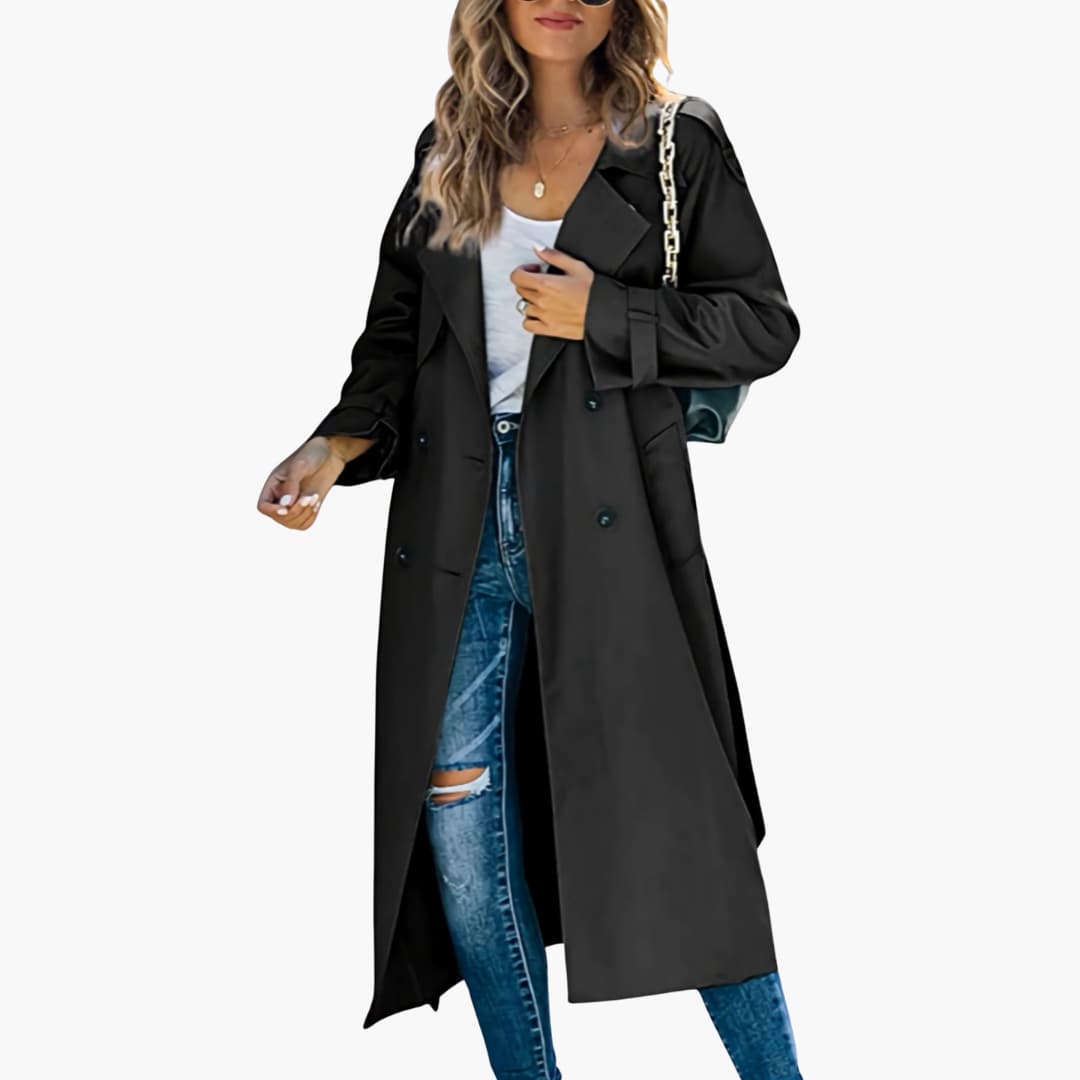 Damen Trenchcoat und Fronttaschen