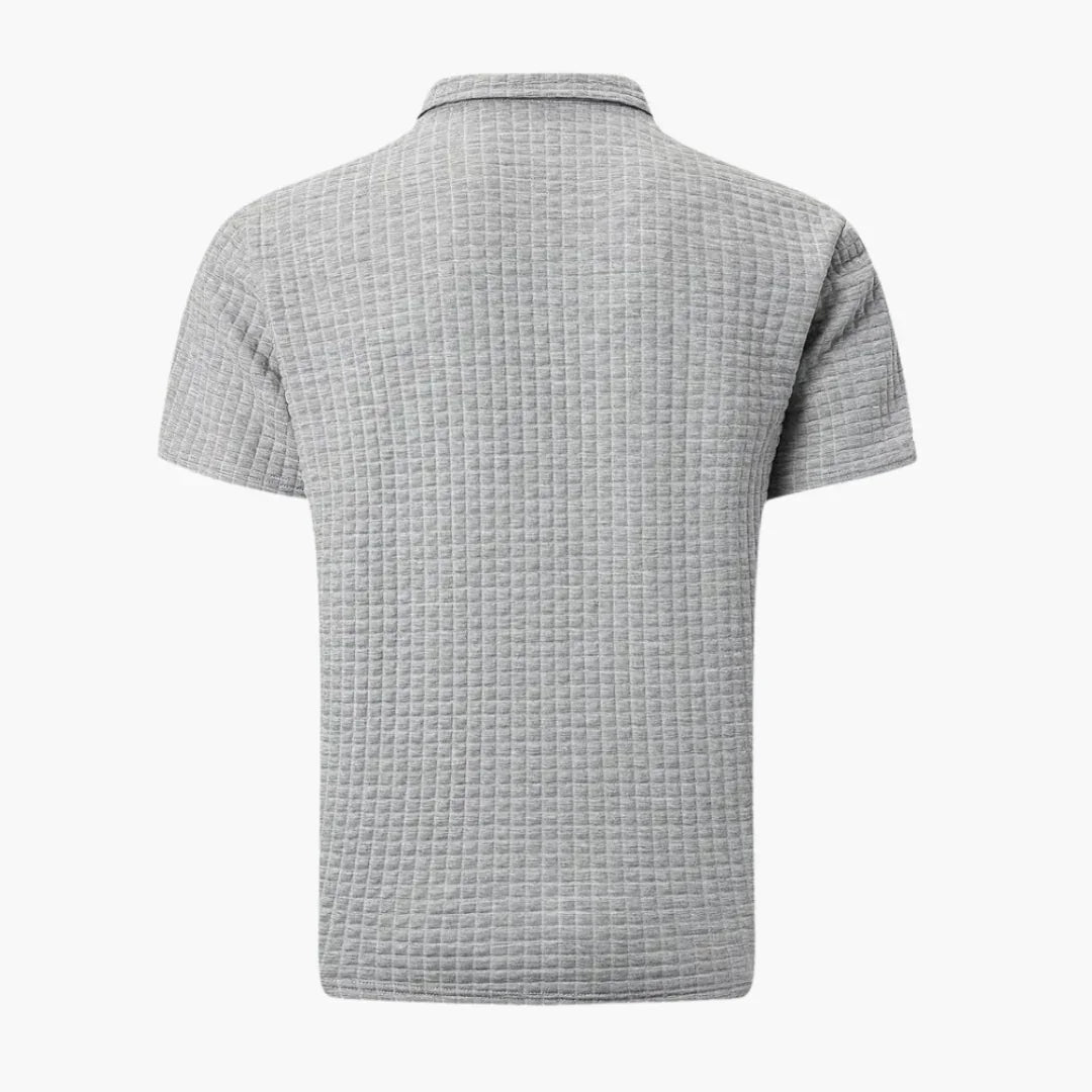 Texturiertes Slim Fit Polohemd für Herren