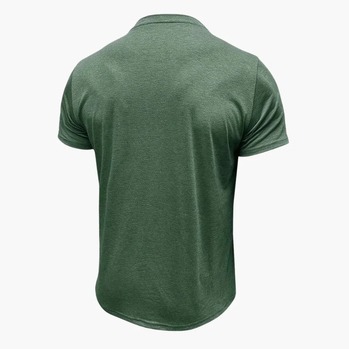 Henley T-Shirt mit Ziernähten für Herren