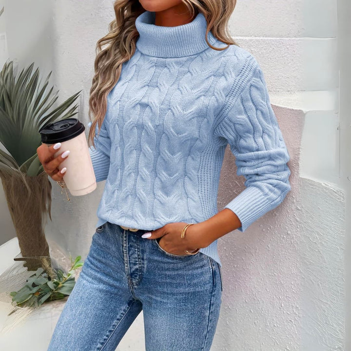 Valerie | Warmer Damen-Rollkragenpullover aus Strick