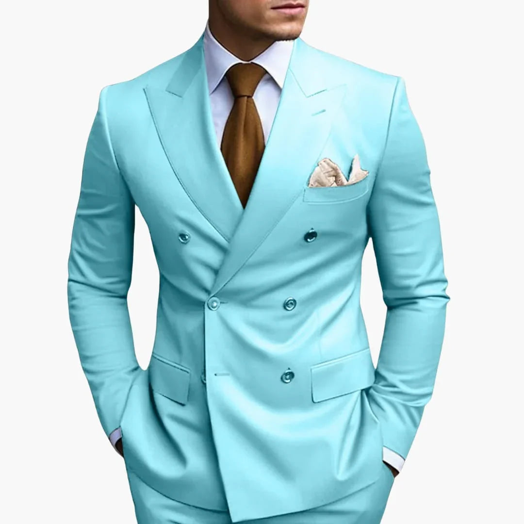 Doppelreihiger Slim Fit Anzug für Herren