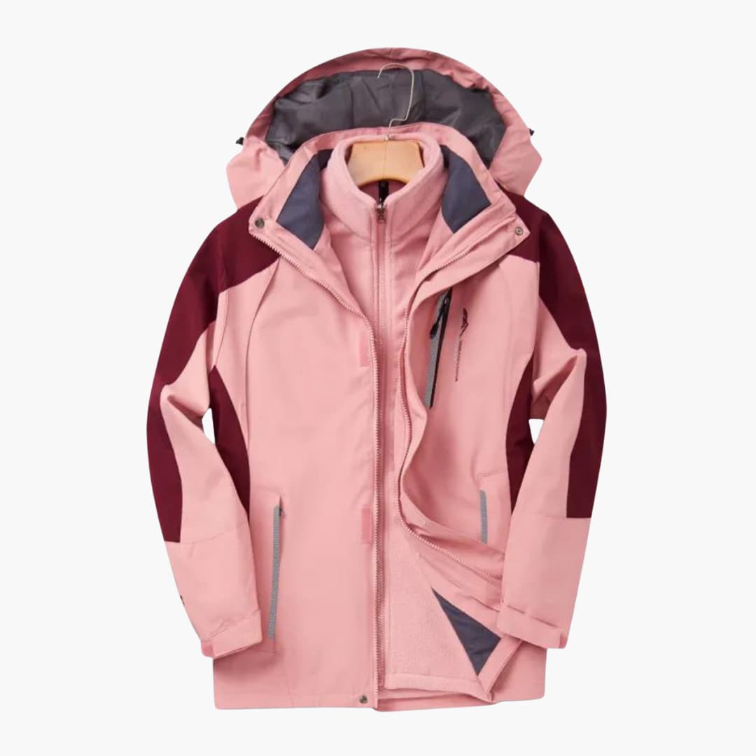 Outdoorjacke für Herren mit Kapuze und Frontreißverschluss