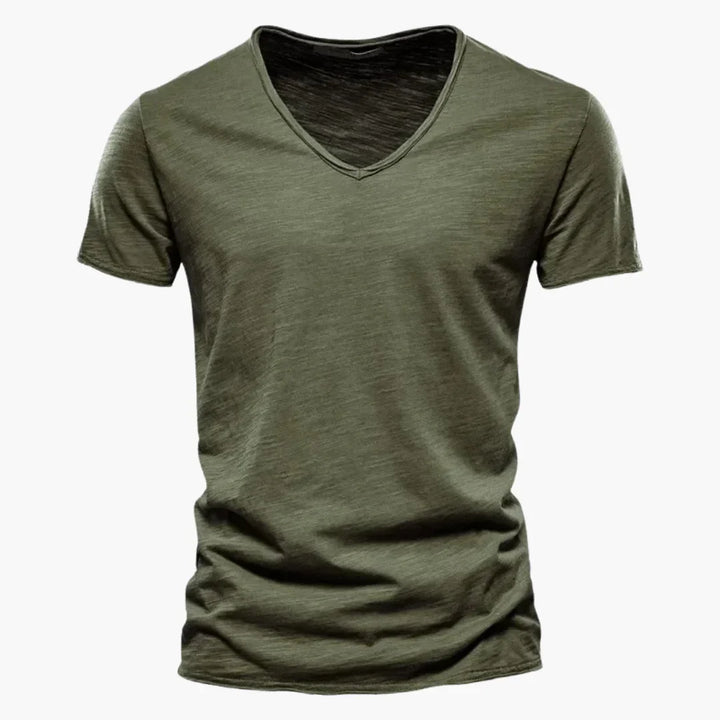 V-Ausschnitt Slim Fit T-Shirt für Herren