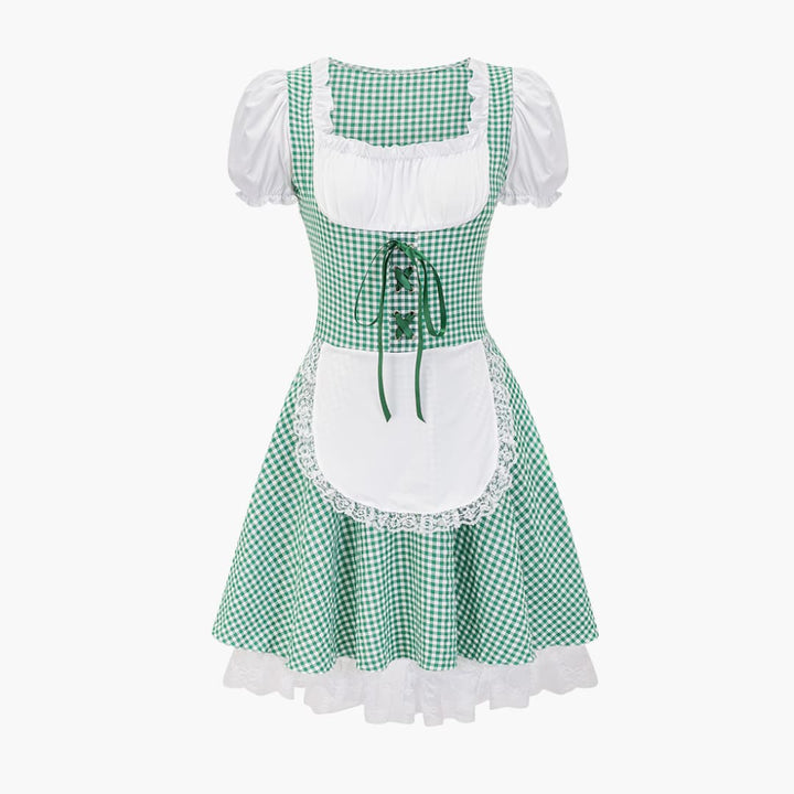 Damen Dirndl Kleid mit schulterfreiem Ausschnitt | Oktoberfest 2025