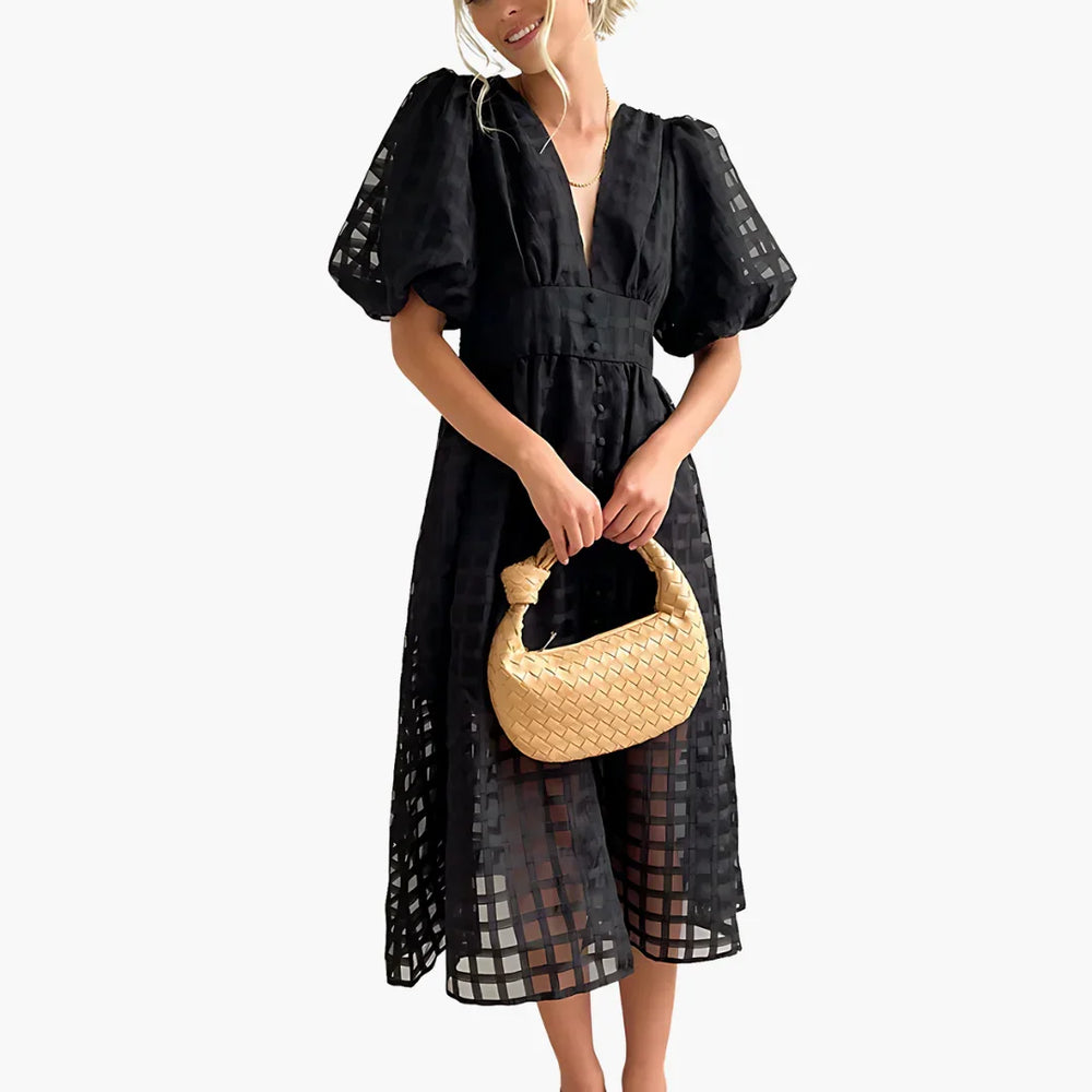 A Linie Midi Kleid für Damen - ModeMüller