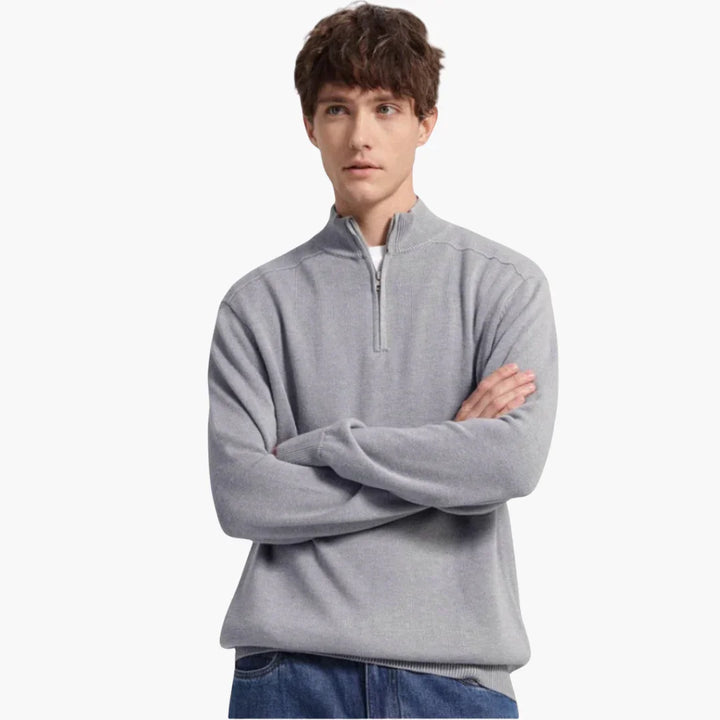 Halb Zip Strickpullover für Herren