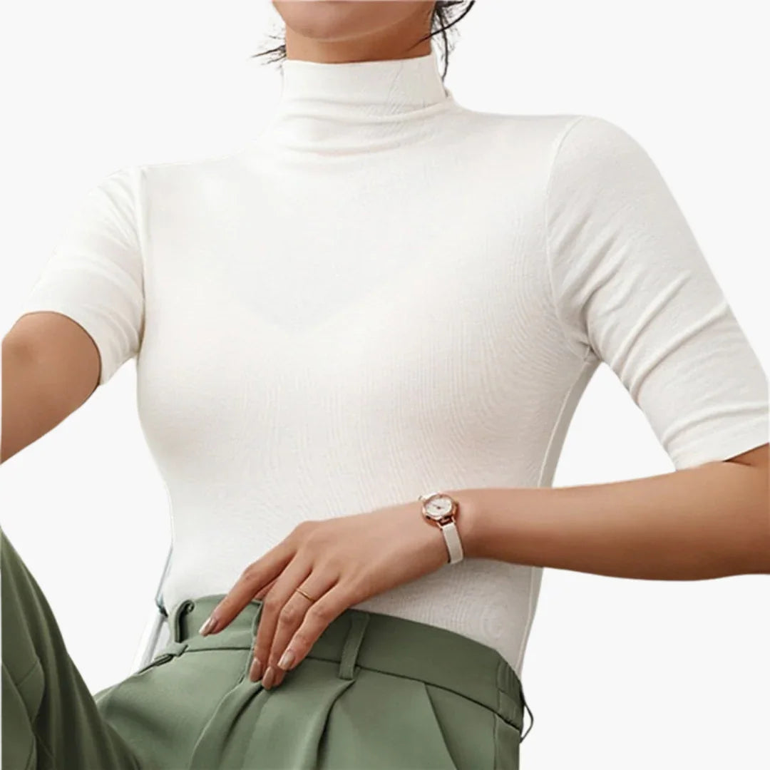 Nahtloser Rollkragenpullover mit Slim Fit für Damen