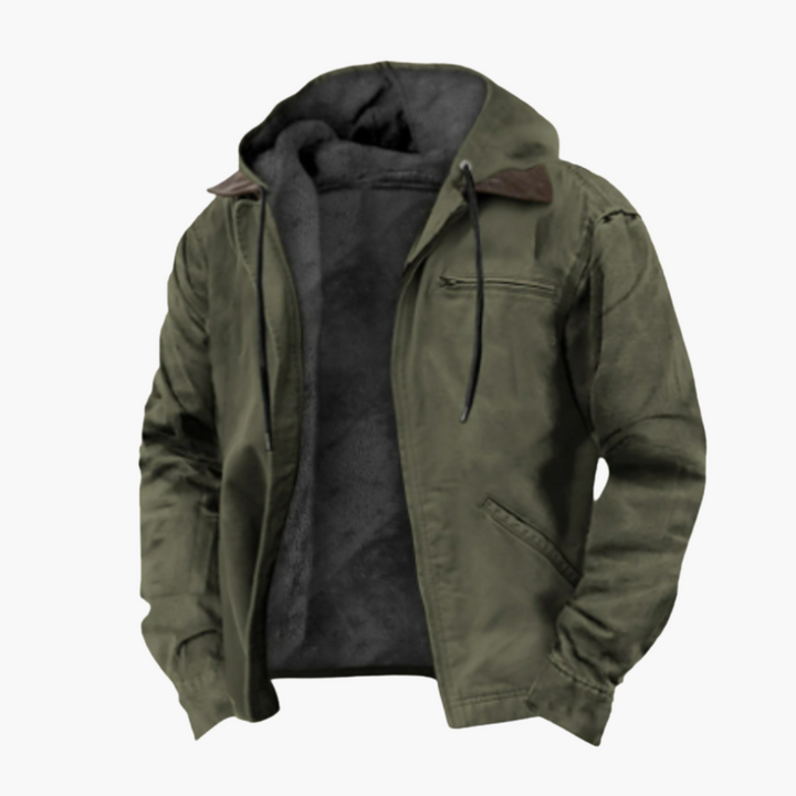 Herren Jacke mit Kapuze und wärmendem Innenfutter
