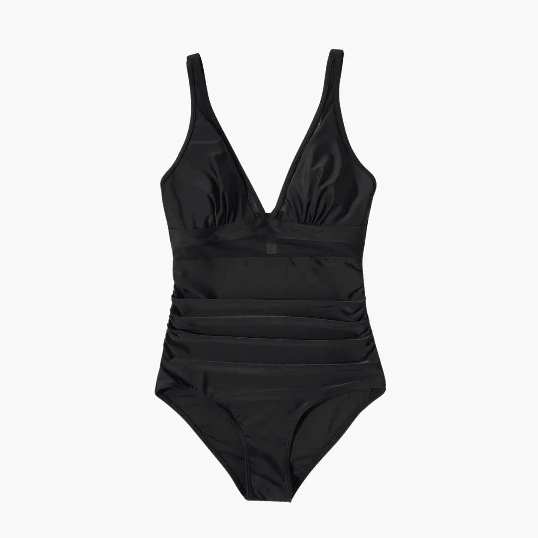 Mesh-Detail Badeanzug für Damen