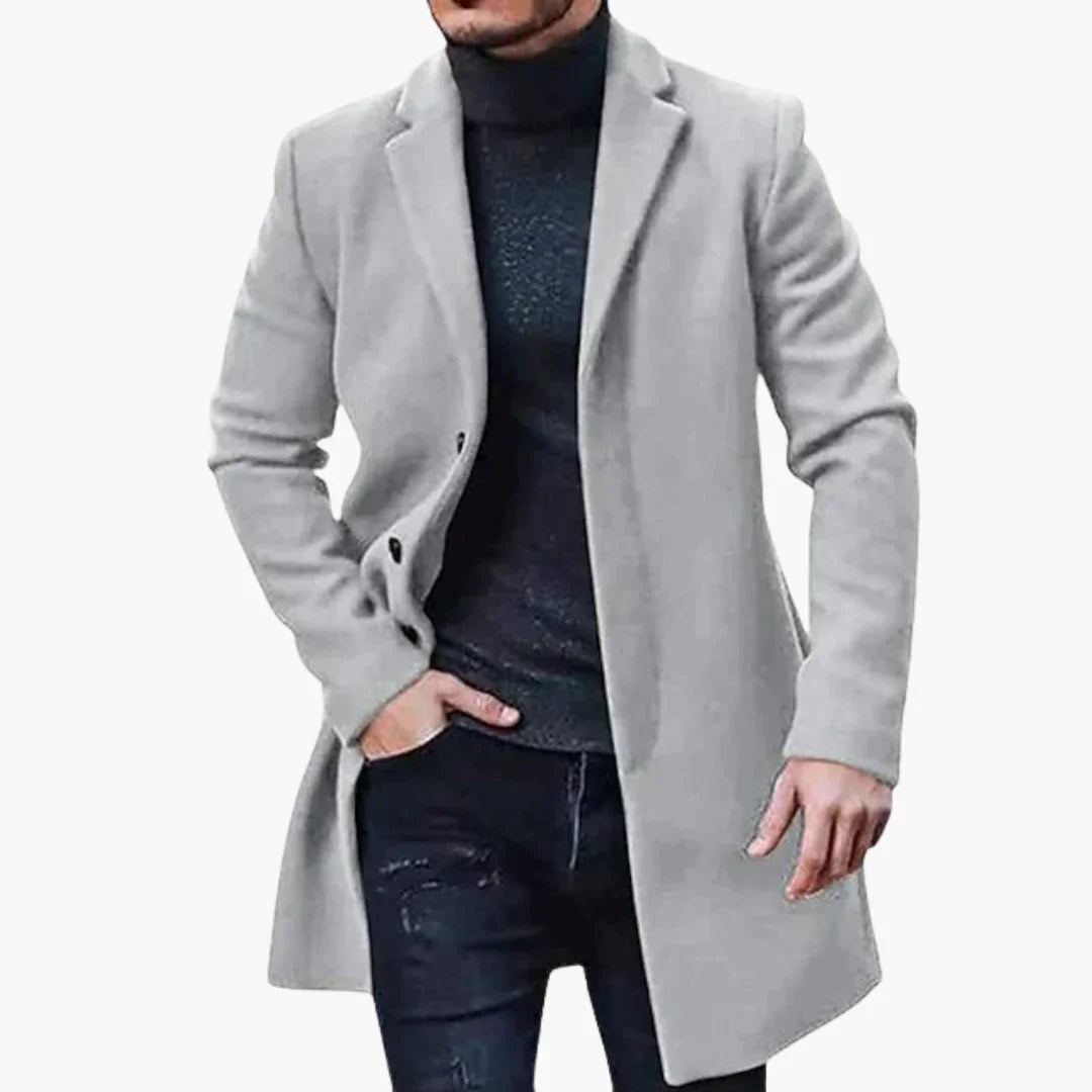 Einreihiger Wintermantel für Herren