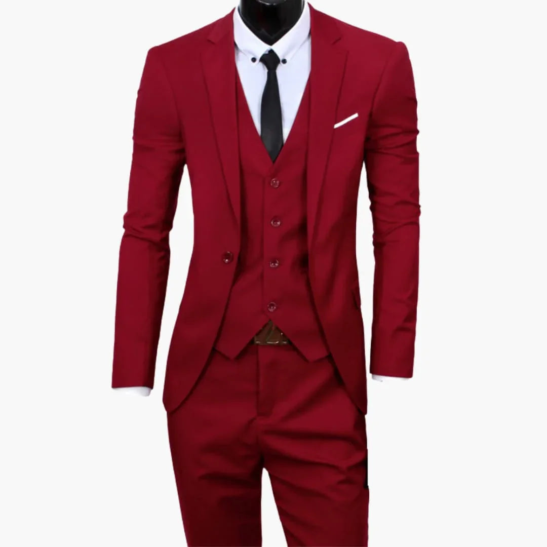 Dreiteiliger Slim Fit Anzug für Herren