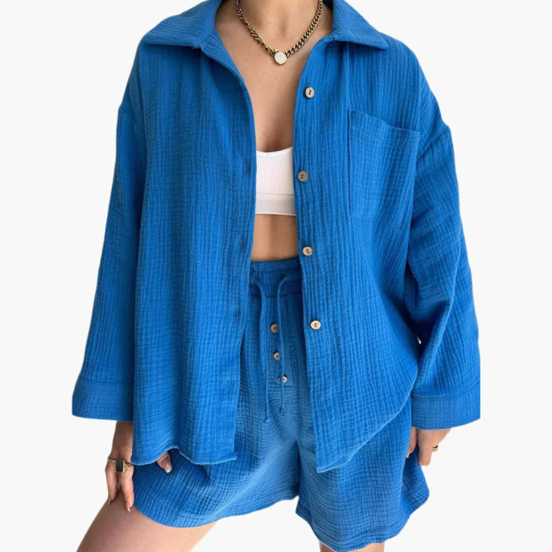 Zweiteiliges Lounge Set mit Shorts für Damen