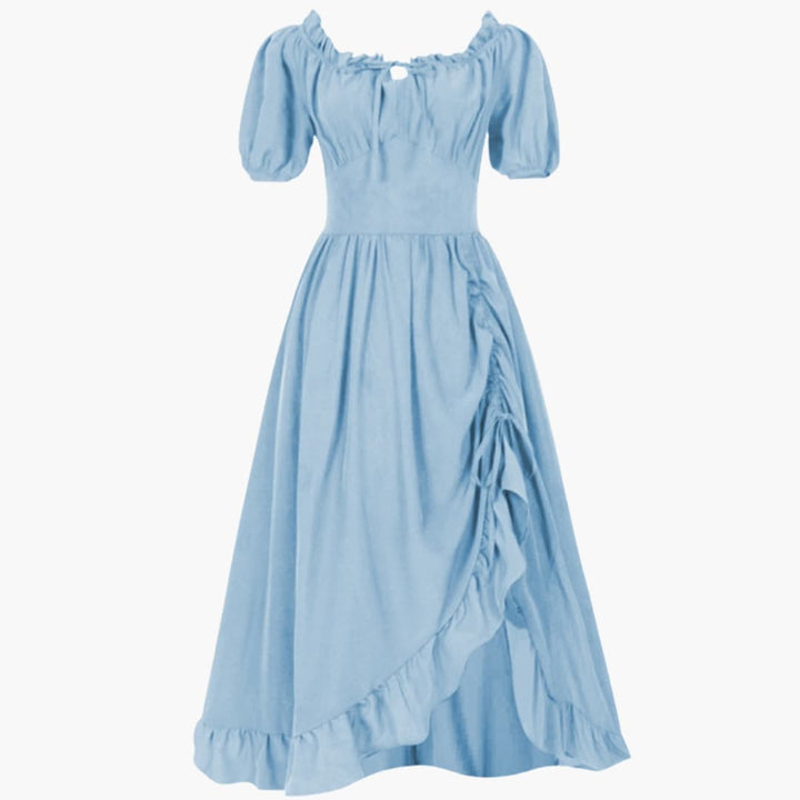 Damen Dirndl Kleid mit Puffärmeln und Rüschen | Oktoberfest 2025