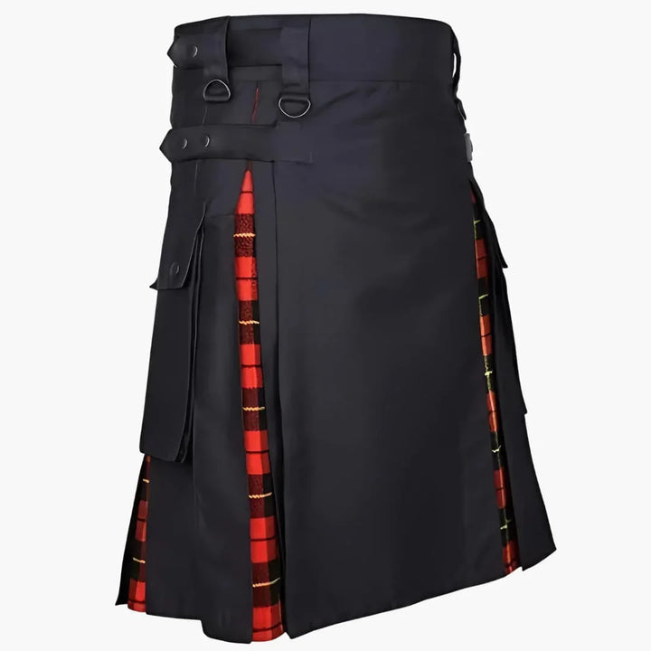 Damen Kiltrock mit Falten und asymmetrischem Saum | Oktoberfest 2025