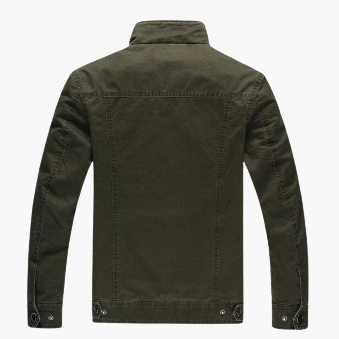 Herren Bikerjacke mit Reißverschluss und langen Ärmeln