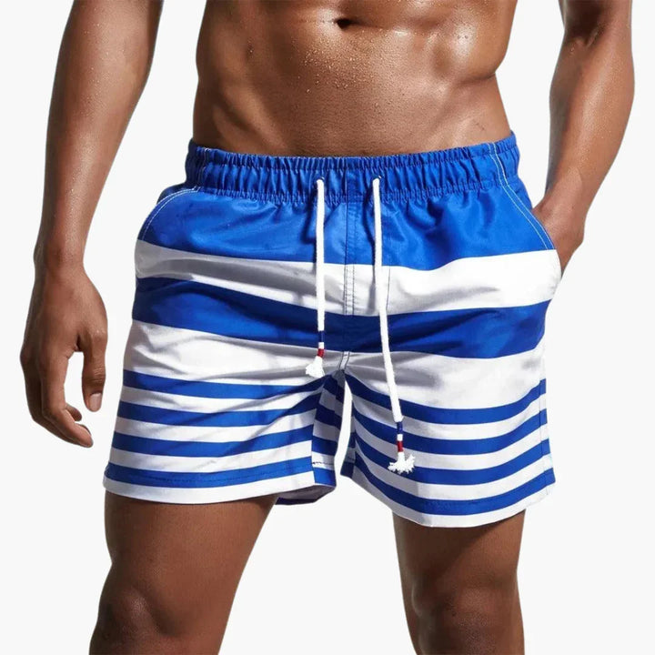 Gestreifte Schwimmshorts für Herren